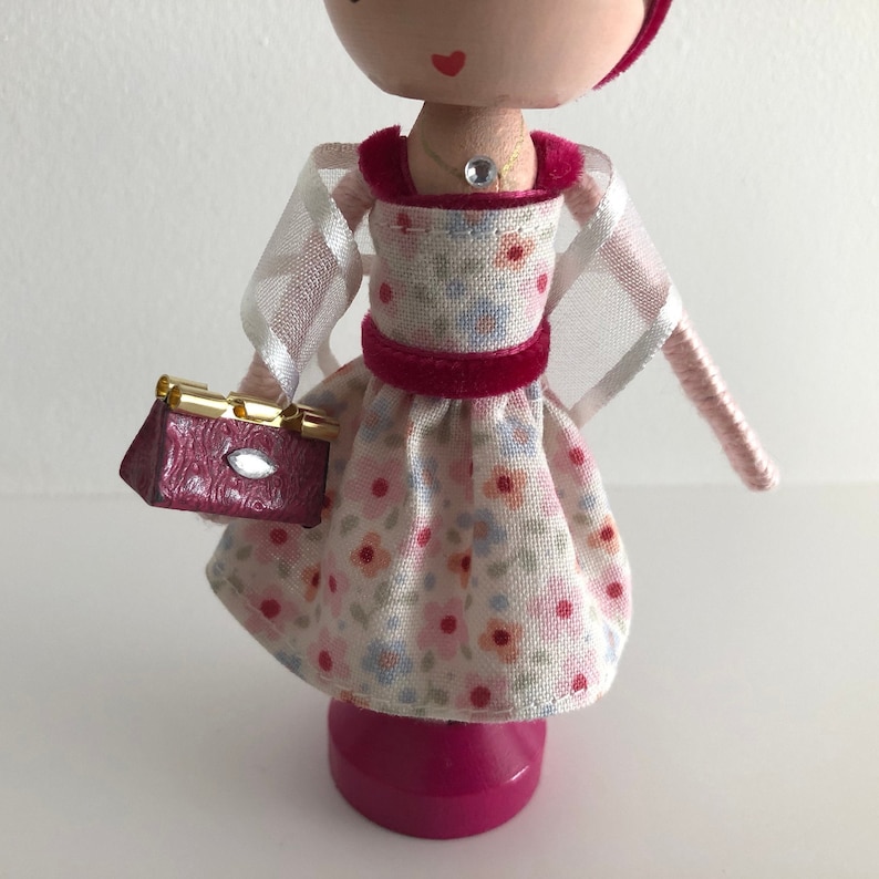 Small Wooden Doll Made by Marydollpins Handmade Peg Dolls Etsy