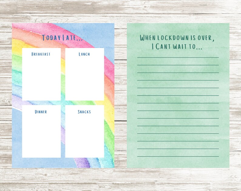 Printable Lockdown Journal Kids Quarantine Diary Etsy
