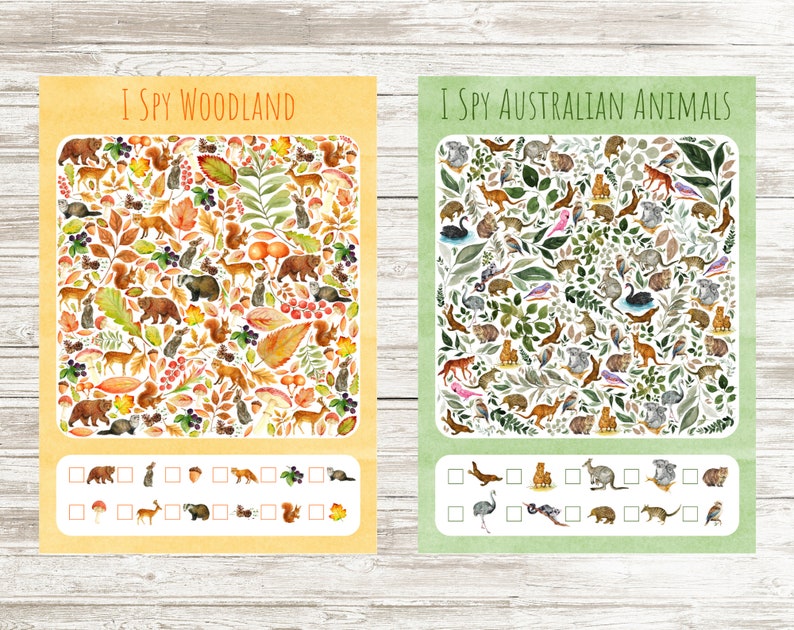 Printable I Spy Activity Worksheets Bundle