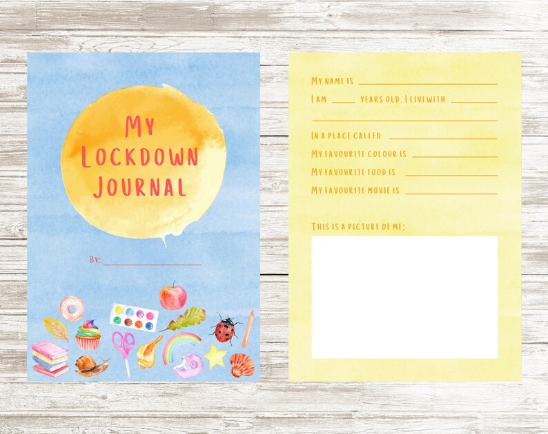 Printable Lockdown Journal Kids Quarantine Diary Etsy