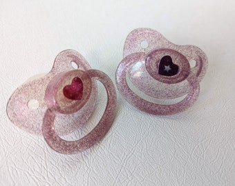 Valentine Adult Pacifiers, Made and Ready to ship out, Little's Valentine