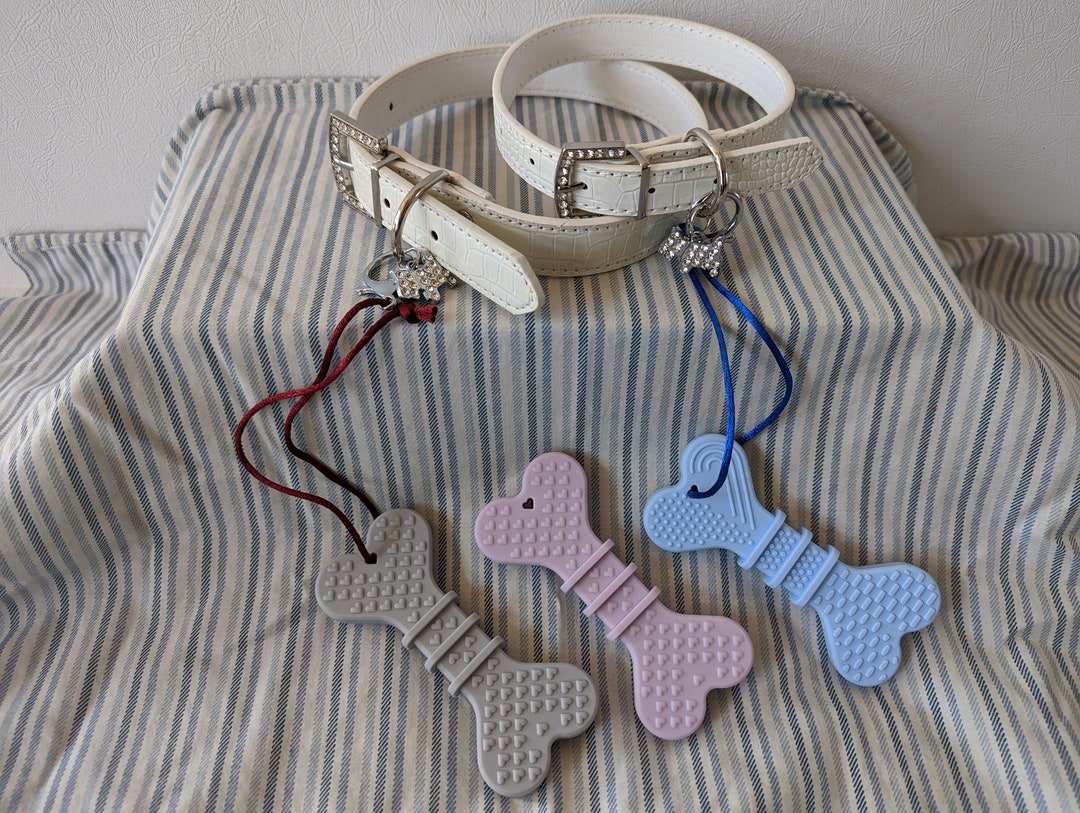 Pup Play Collar W/ Bone, Pet Play Collar, PU Leather Collar, Pup Collar