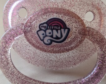 My Little Pony Adult Pacifier, Glitter Pacifier,ABDL Pacifier,Little Space,DDLG Pacifier,Adult Baby Pacifier,Rave Pacifier,Fetish Pacifier