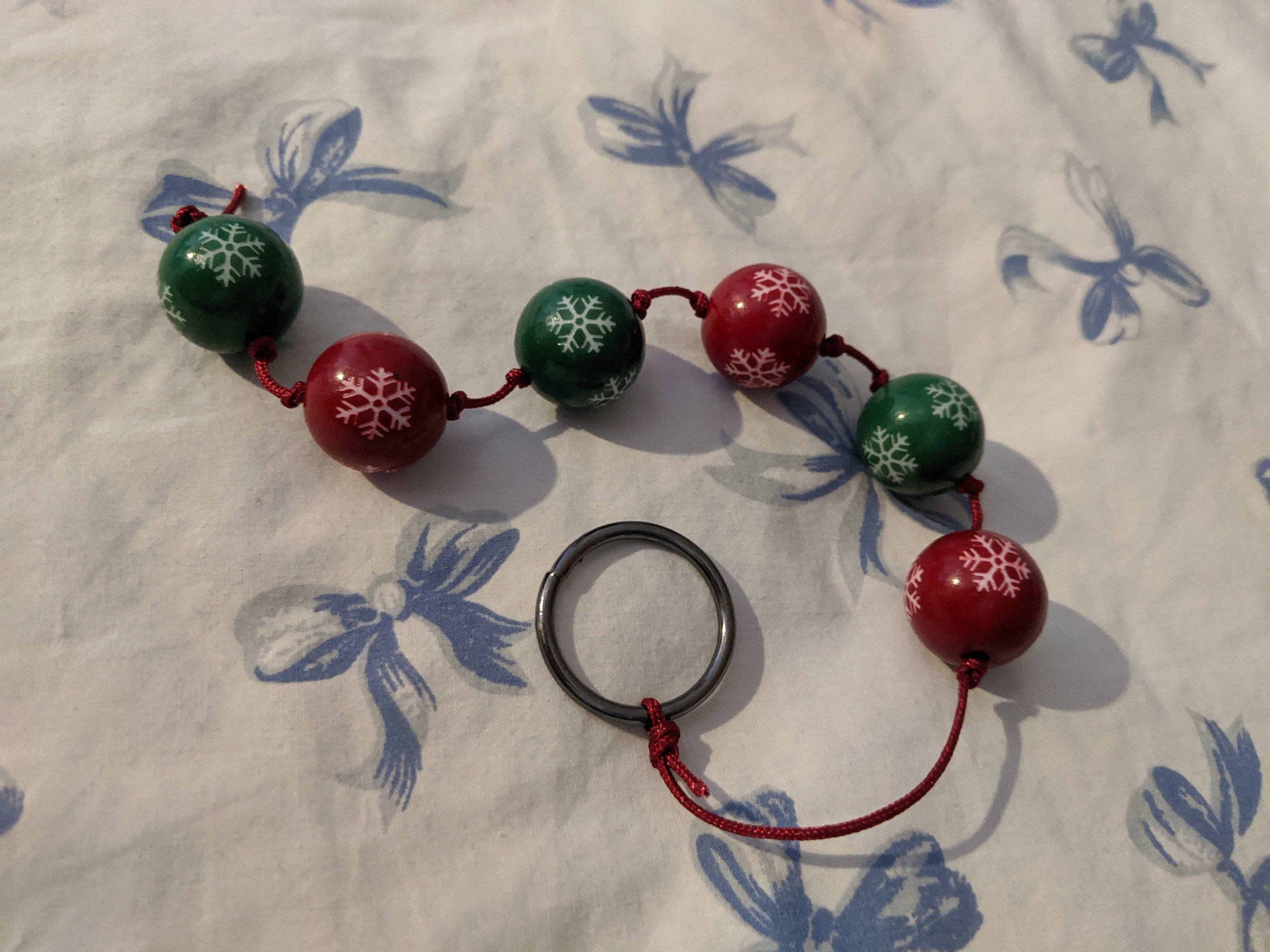 Christmas anal beads