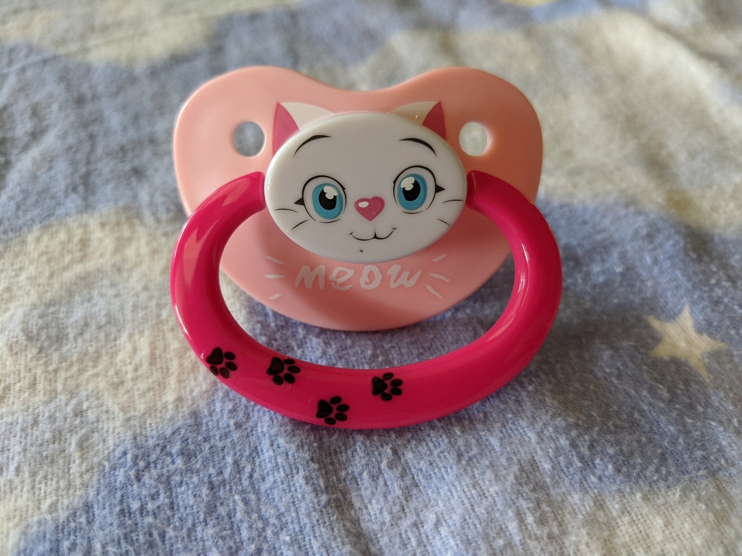 Kitten Adult Pacifier Paw Print Pacifierabdl Pacifierddlg Etsy
