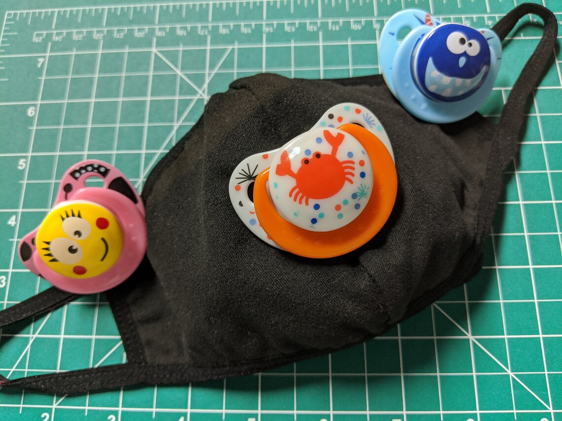 Little Space Pacifier Mask ABDL Mask Fun Mask Rave Mask Etsy
