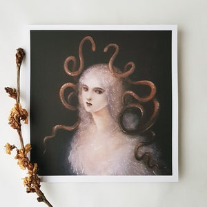 Gorgon Velvet Print / Colección Mitología / Medusa x Palas Atenea / Diosa Griega Oscura / Kundalini Serpiente Dorada / Vampiro Gótico Elegante