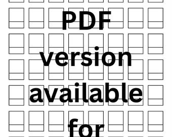 PDF Printable Colour swatch sheet for textures/markers/pens - blank template/ any brand
