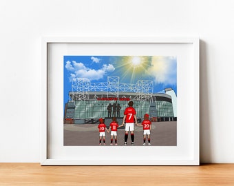 Personalised Inspired by Manchester United FC Art Work