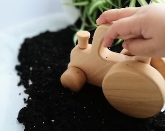 Wood Toy Tractor | Waldorf Push Toy Made in Ukraine