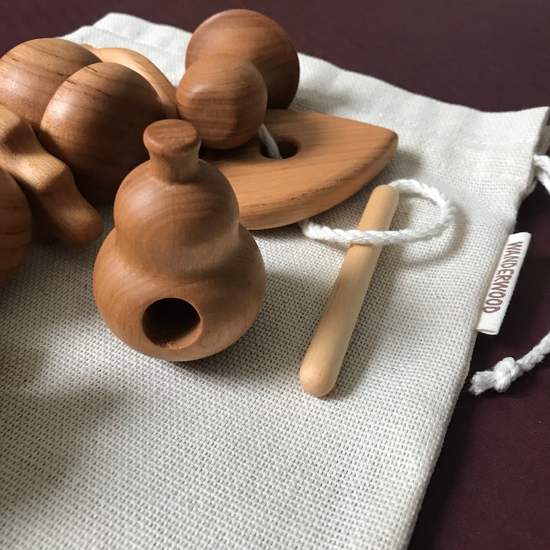 Wooden lacing toy for toddler with mushrooms, fruits and leaves Made in Ukraine image 2