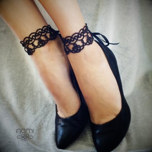 Black lace hot sale anklet