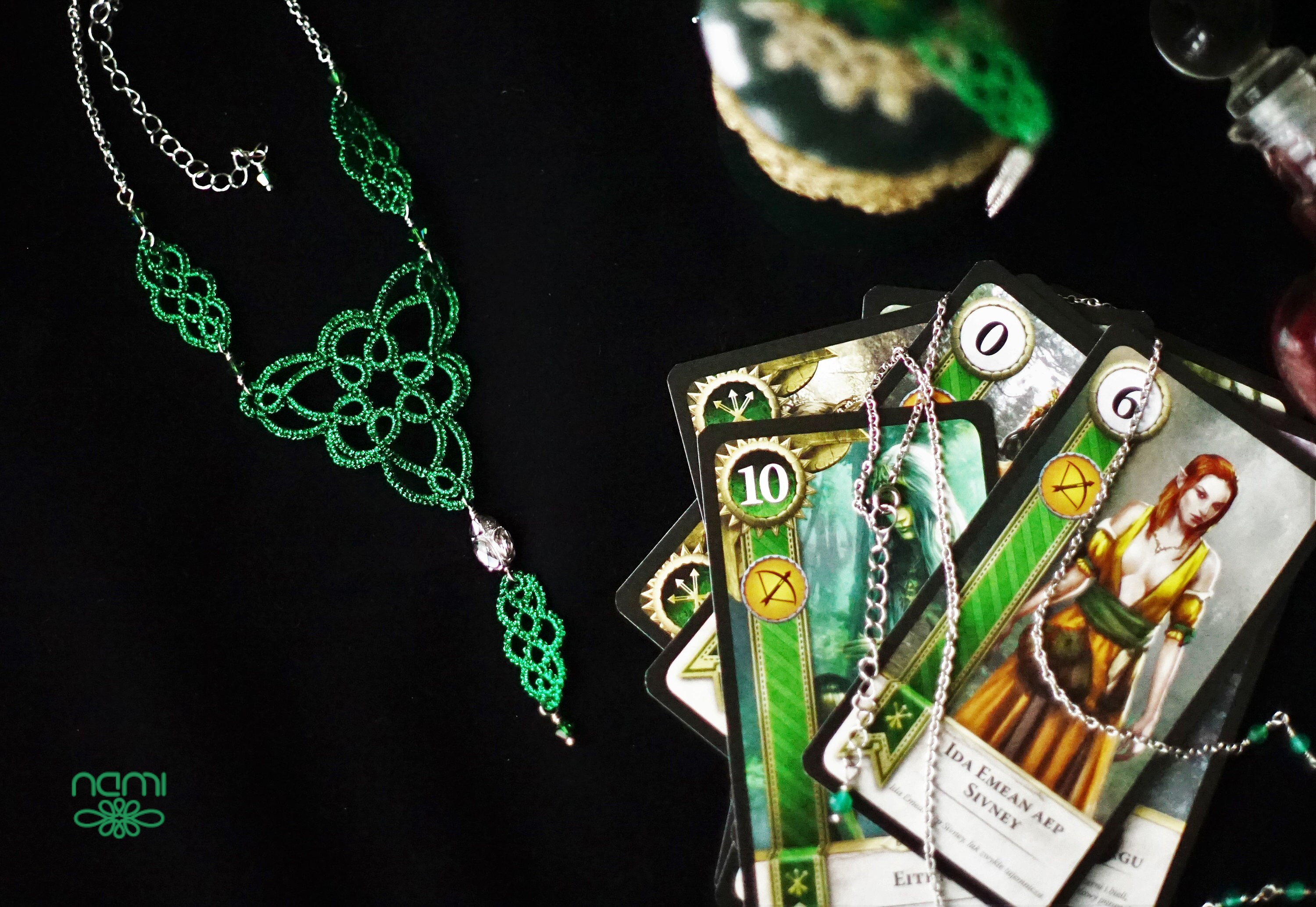 Celtic Style Necklace Francesca vintage lace necklace with | Etsy