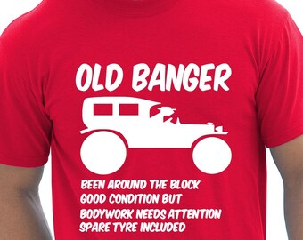 Print4u Oude Banger Vaderdag Mens Verjaardag Nieuwigheid Grappig T-Shirt