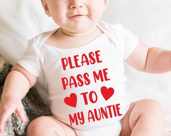 Print4U Pass Me To Auntie Tutina divertente per neonati, regalo per neonati 0-18 mesi