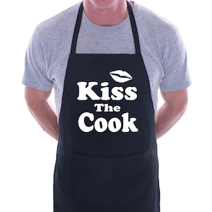 Print4u Kyss Kocken Roligt Grillförkläde Dam Unisex