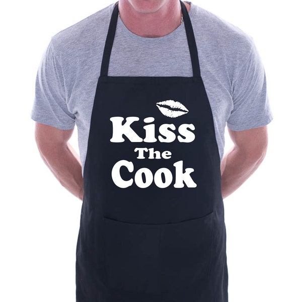 Print4u Kiss The Cook Novelty BBQ Cooking Mens Ladies Funny Unisex Apron