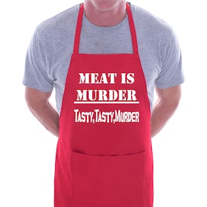 Meat Is Murder Apron – Funny BBQ Cooking Novelty Gift