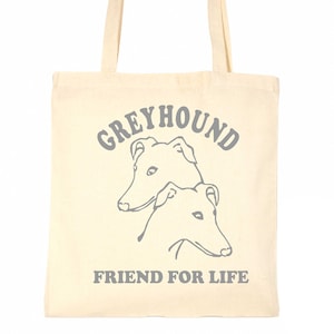 Print4u Windhund Hundeliebhaber Tragetasche 100% Baumwolle Einkaufstasche Perfektes Geschenk für jeden Hundebesitzer Unikat Grau Print