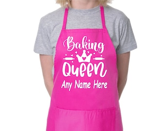 Print4u Personalised Apron Baking Queen Put Your Name Here BBQ Baking Cooking Chef Apron