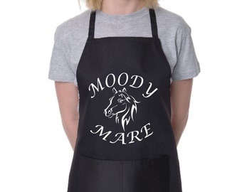 Print4u Moody Mare Horse Riding Novelty Baking BBQ Cooking Funny Novelty Apron