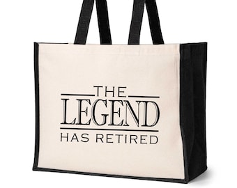 Print4U The Legend Has Ruhestand Tote Ruhestand Geburtstag Damen Canvas Shopper Natur