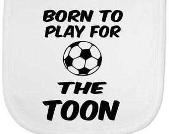 Print4U Unisex Babys Born To Play Toon Newcastle Baby Bib