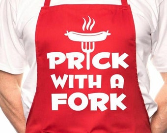 Print4u Prick With a Fork BBQ Cooking Funny Novelty Apron