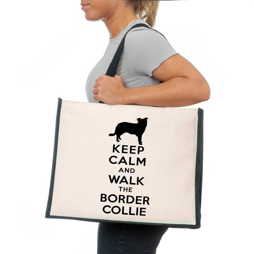 Sac Tote Keep Calm & Walk The Whippet - Cadeau Dog Lover - 100% Coton - 38x42 Cm