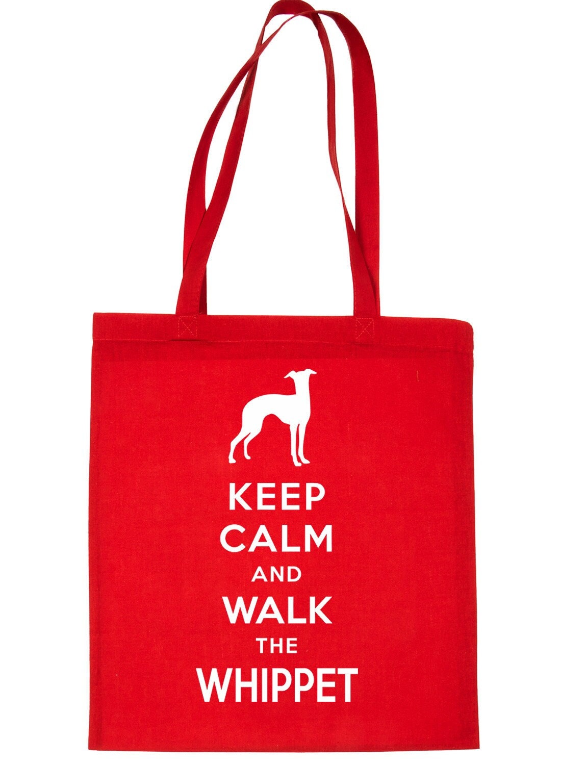 Sac Tote Keep Calm & Walk The Whippet - Coton 100% - Idée Cadeau Pour Amoureux Des Chiens