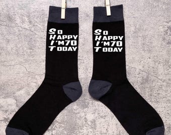 70th Birthday Socks for Men, Novelty 70 Year Old Gift