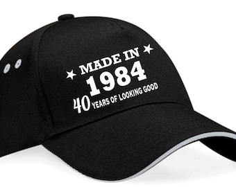 Print4u 40th Birthday Awesome 40 Year Old Baseball Cap 40th Birthday Present For Men And Ladies