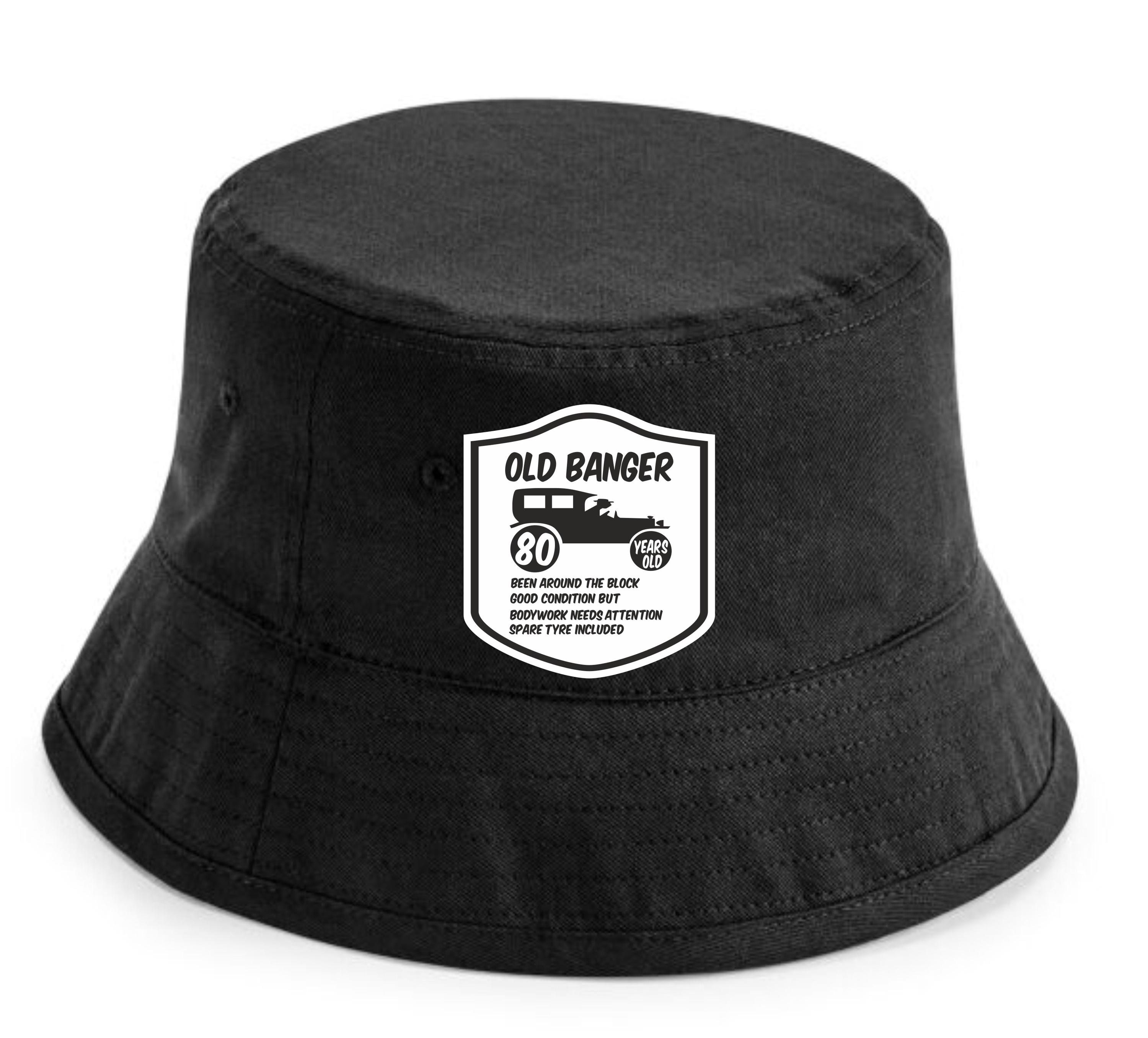 80th Birthday Bucket Hat, Old Banger Car Design - Etsy