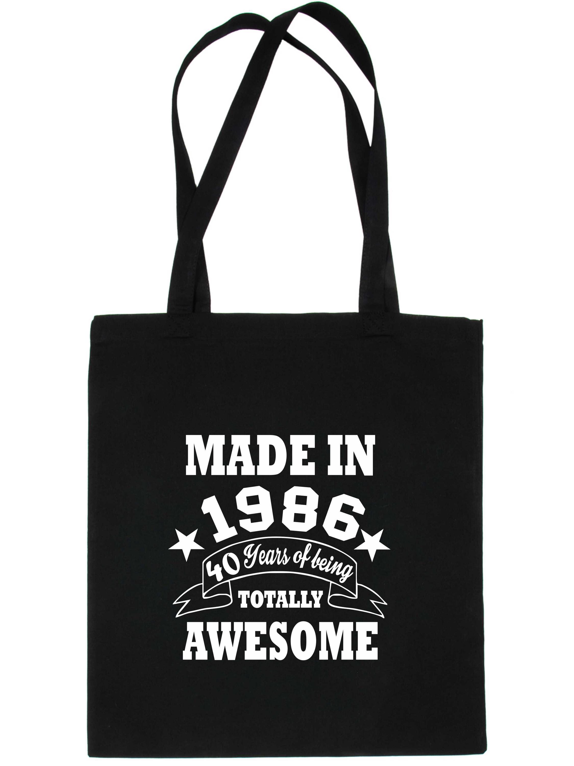 Sac Tote Bag 40 Ans Vintage 1984 Cadeau Anniversaire Femme - Toile Coton Réutilisable Épaule