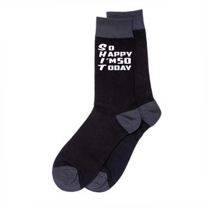 Print4u 50th Birthday Gift 50 Year Old Gift Men&#39;s Black Socks Novelty Age 50