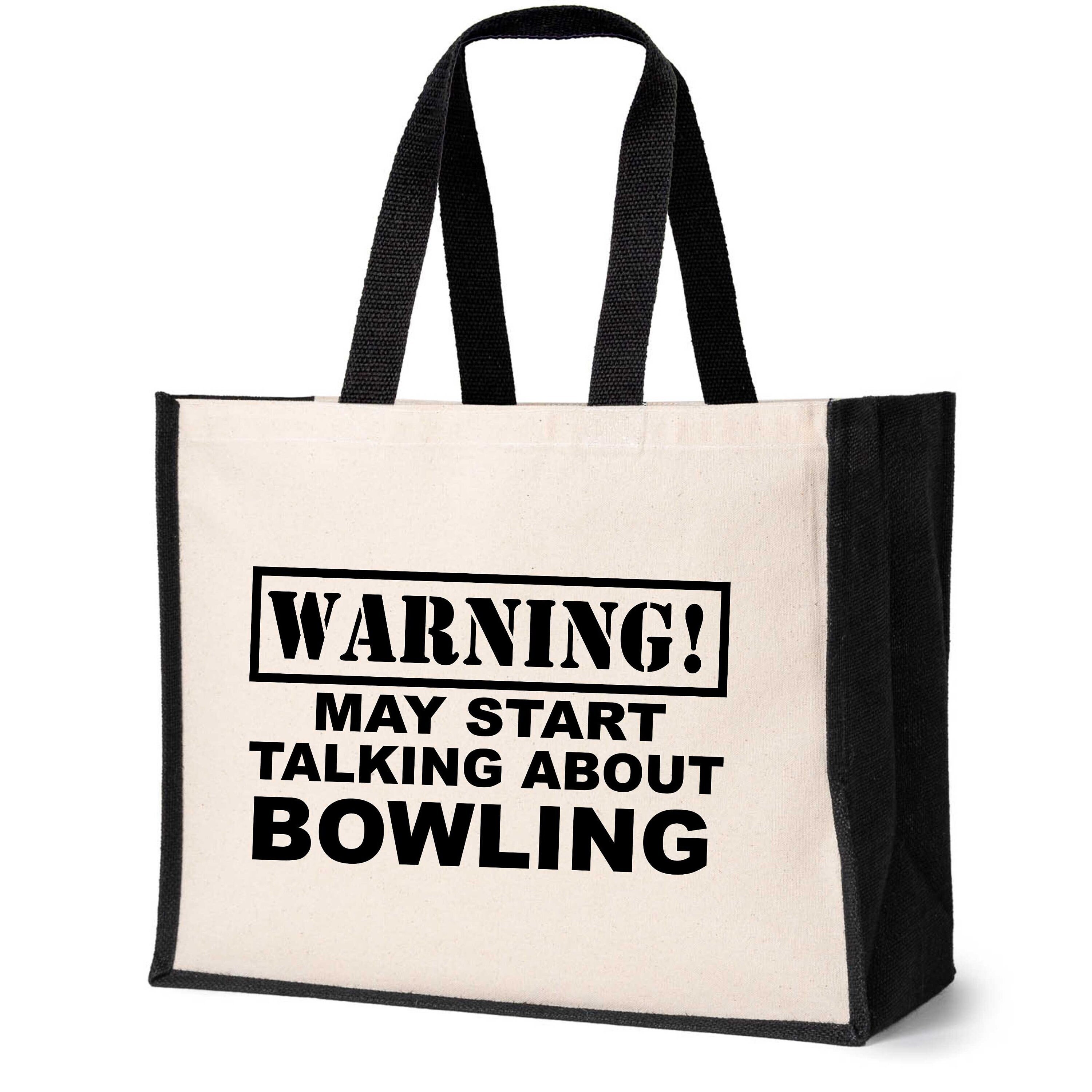 Print4u Warning May Talk About Bowling Tote Bag Crown Green Ladies Canvas Shopper Etsy Canada