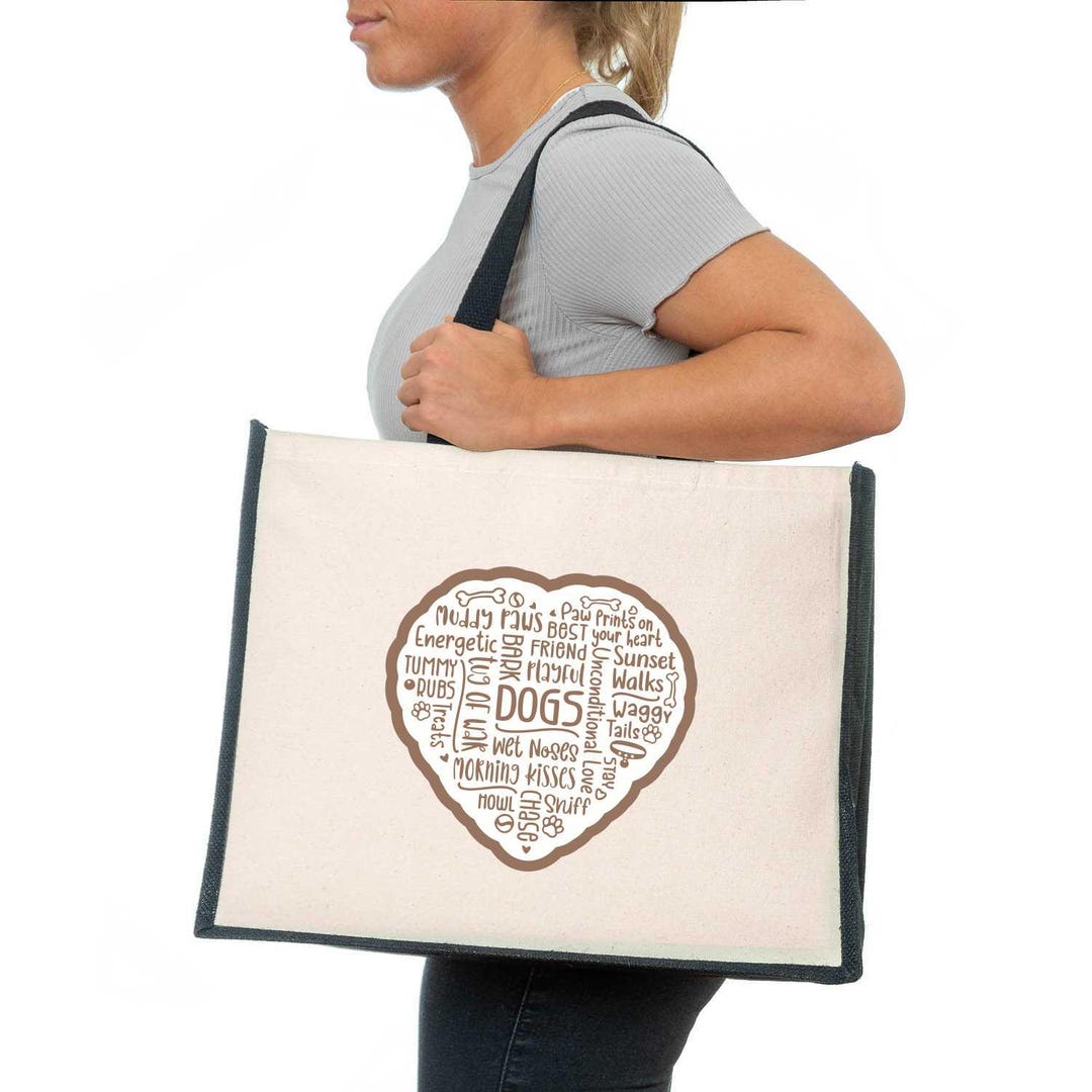 Dogs Are My Favourite People Canvas Tote Bag Dog Lovers Gift - Etsy