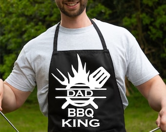 Grembiule "Dad BBQ King": divertente regalo di cucina per la festa del papà