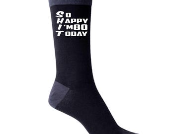 80th Birthday Socks Men's Gift, Novelty Age 80