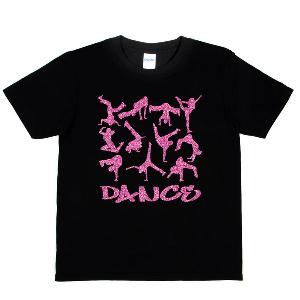 Print4u Dance Ideal for Dance Schools  Birthday Gift In Unique Pink Glitter Boys Girls T-Shirt