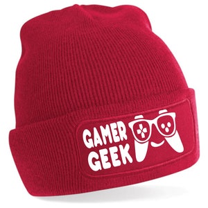 Print4u Gamer Geek Beanie Hat Birthday Gift For Men & Ladies Teenagers Present