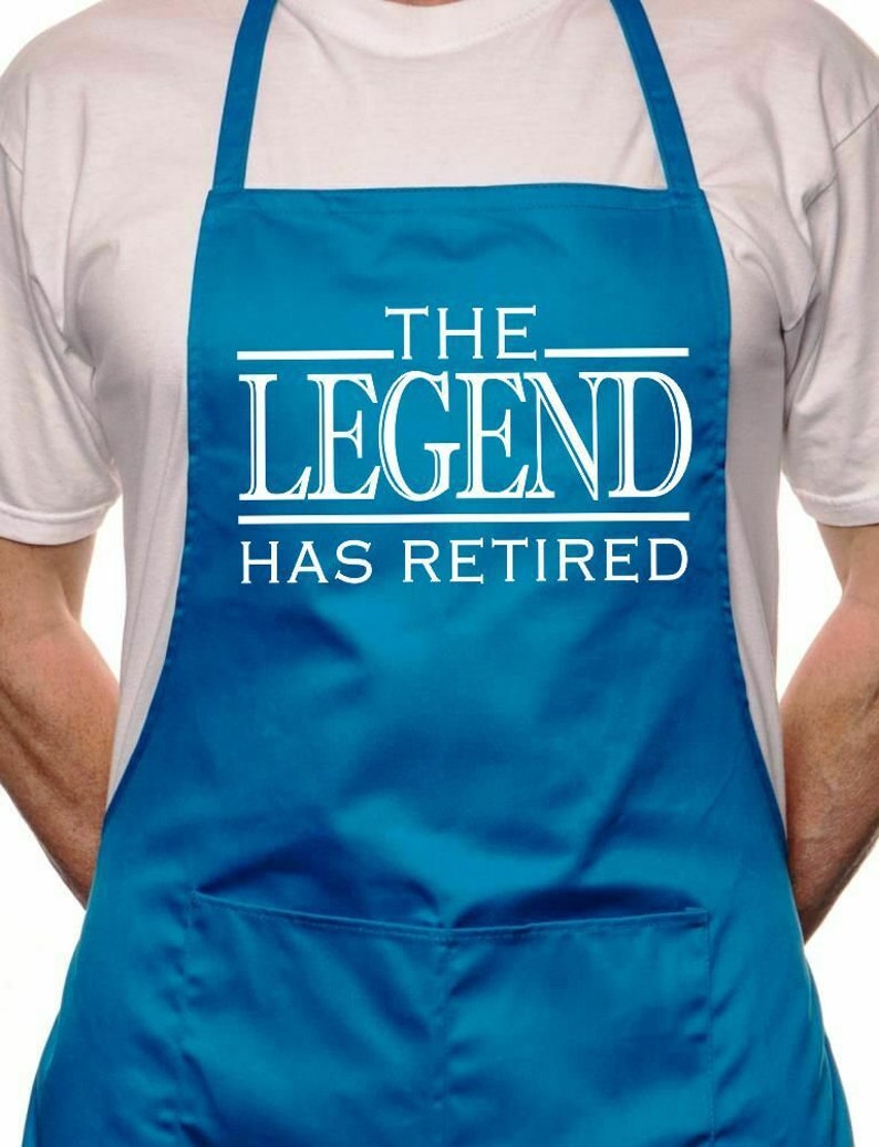 Print4u The Legend has Retired BBQ Cooking Funny Novelty Apron