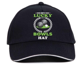 Print4u My Lucky Bowls Baseballpet Cadeau Vaderdag Crown Green Bowling