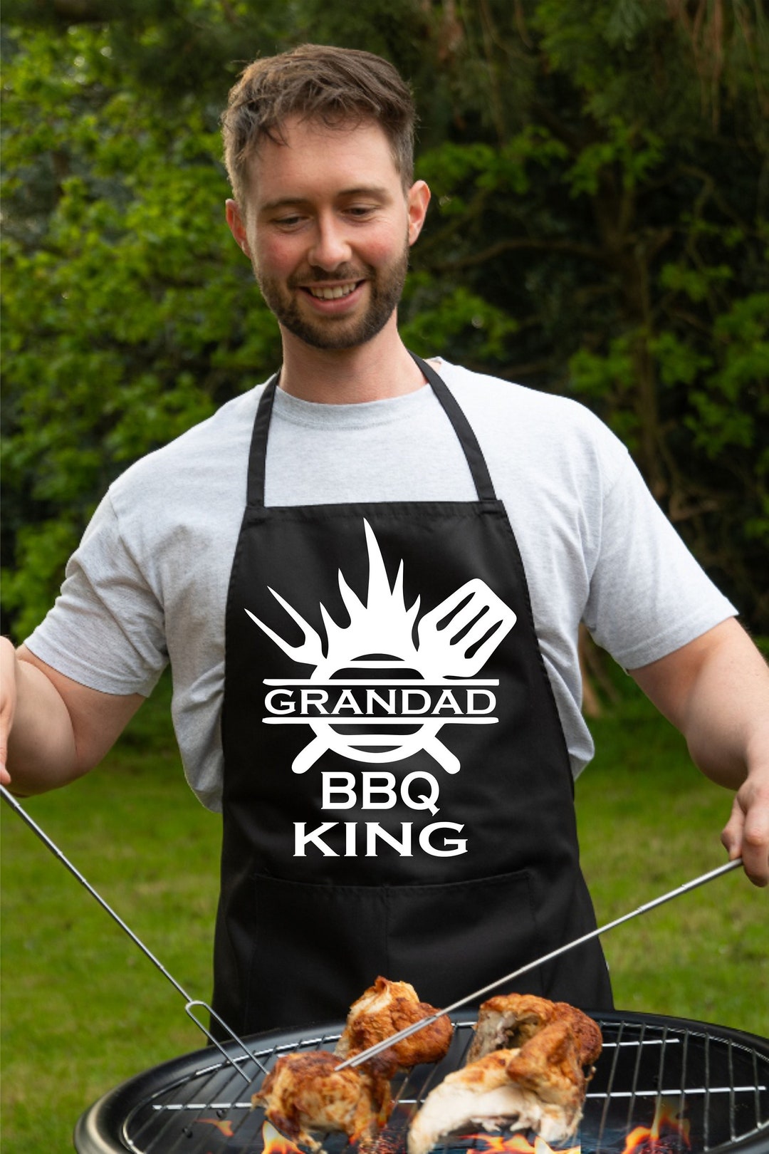 Print4u Grandad BBQ King Father's Day Gift BBQ Cooking Etsy UK