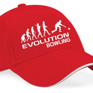 Print4u Evolution Of Bowling Baseball Cap Verjaardagscadeau Kroon Groen voor heren en dames
