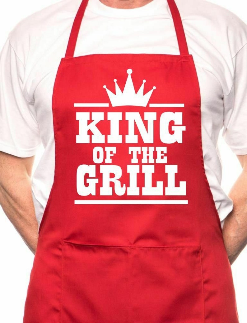 Print4u King of the Grill BBQ Cooking Novelty Apron Etsy
