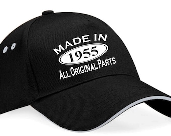 Print4u Made In 1955 Baseball Cap 70th Birthday Present For Men And Ladies