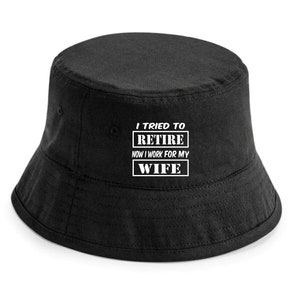 Print4u Ik heb geprobeerd met pensioen te gaan Bucket Hat Pensioencadeau voor heren en dames