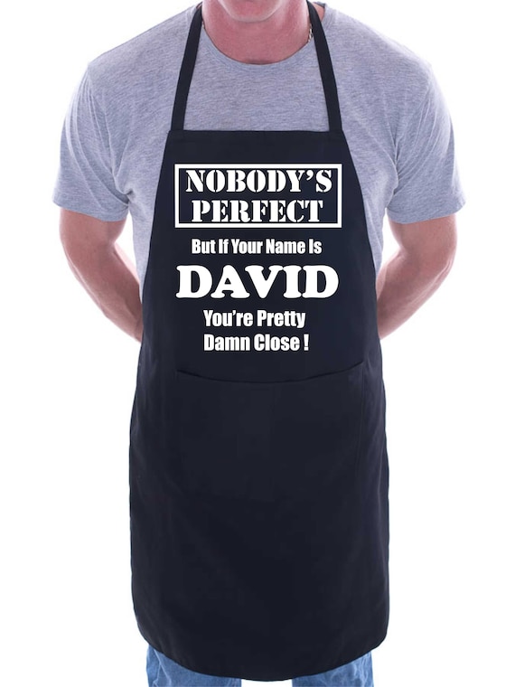 Personalized Funny Apron – Nobody's Perfect, Custom Name Gift