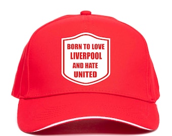 Print4u Love Liverpool Hate United Baseball Cap Football Fan Birthday Gift For Men & Ladies